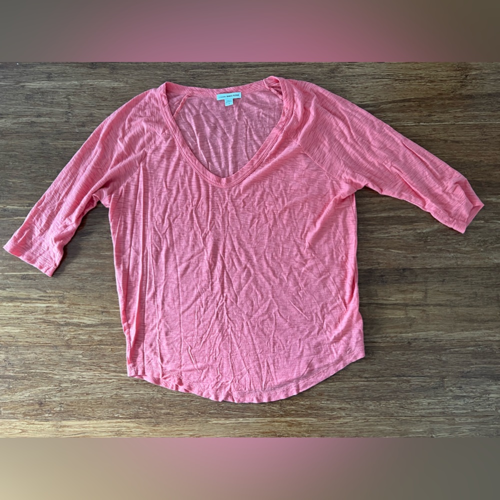 James Perse Coral Slub Tee size 2